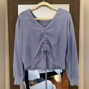 Aerie Terrycloth Tie Up Long Sleeve